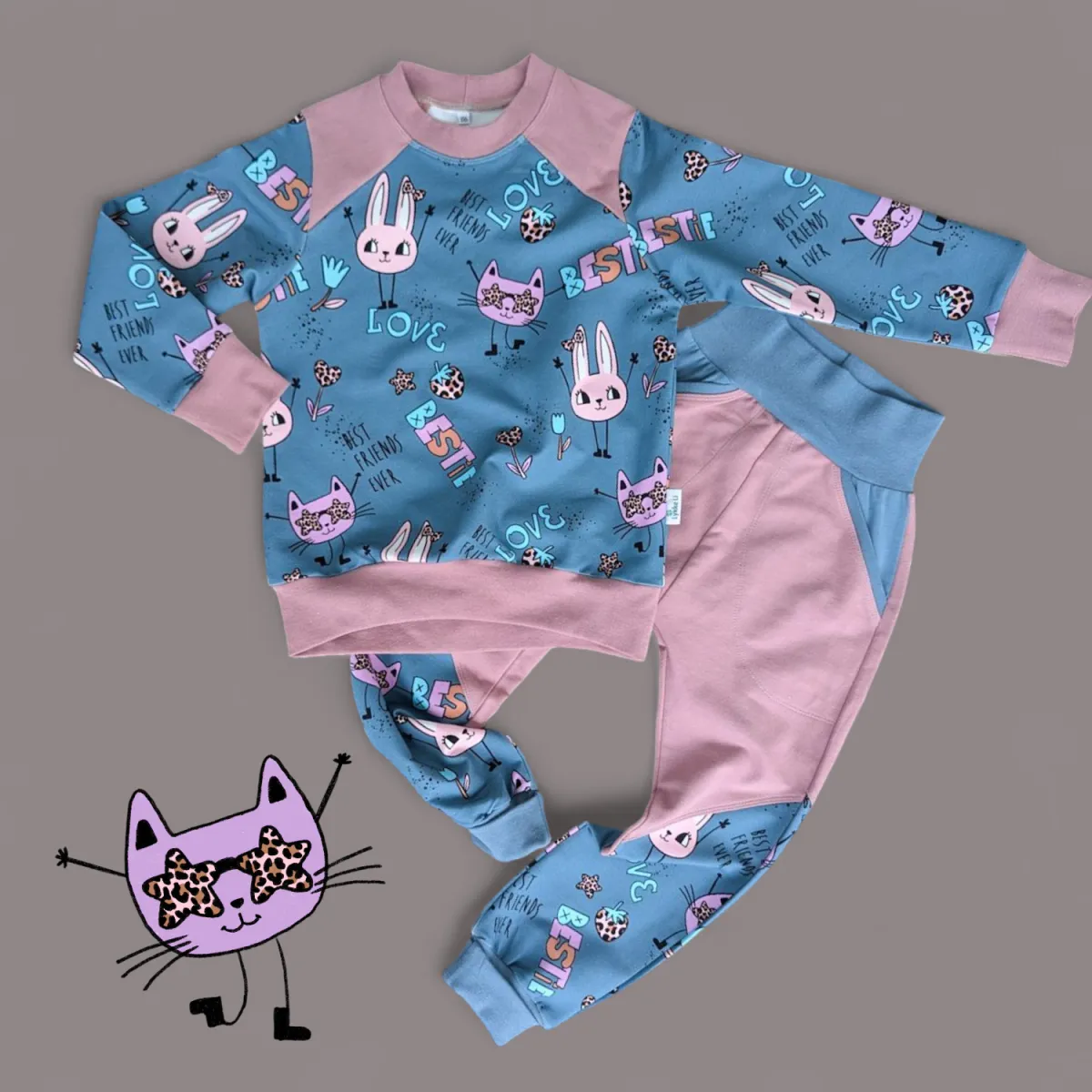 Sett str 116 - Bestie Rosa