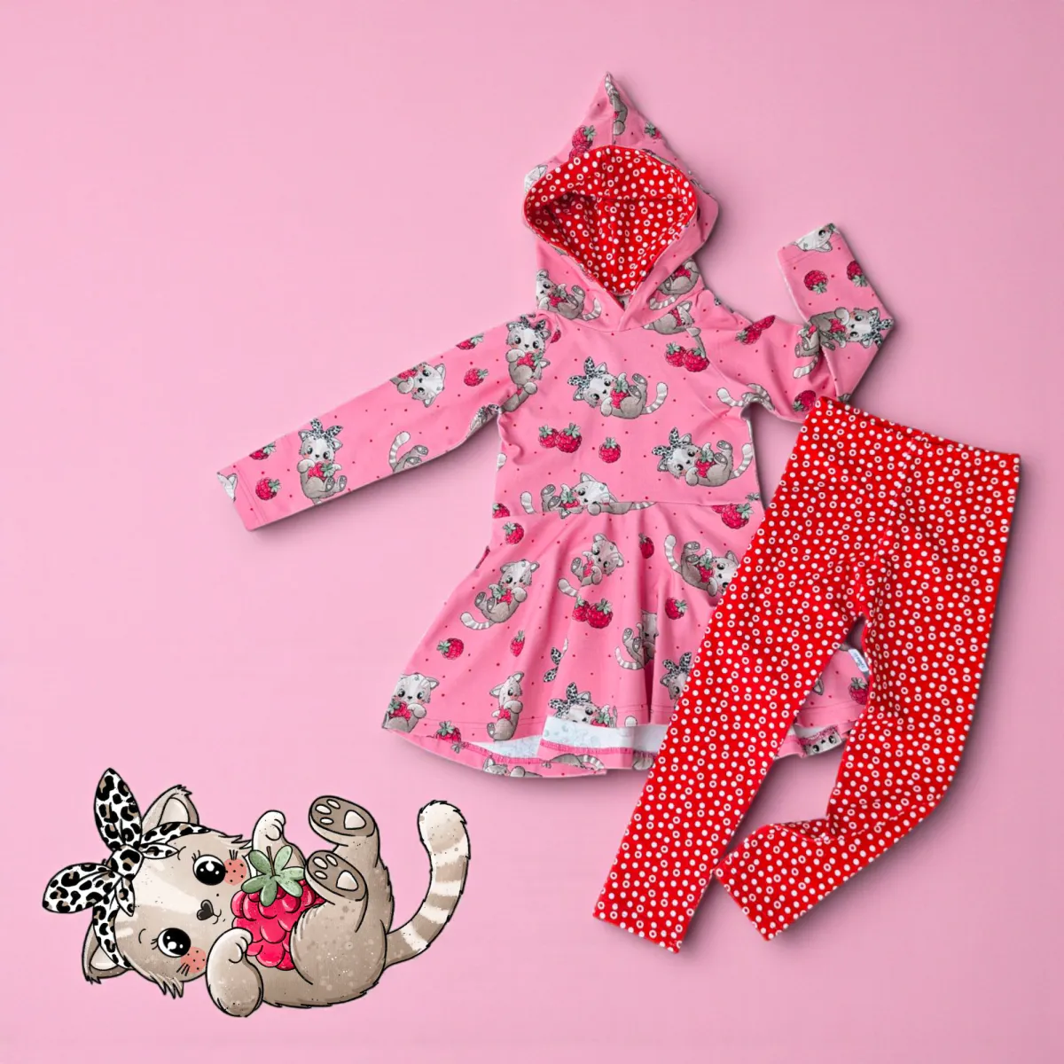 Pus & Bringebær - Jersey - Metervare