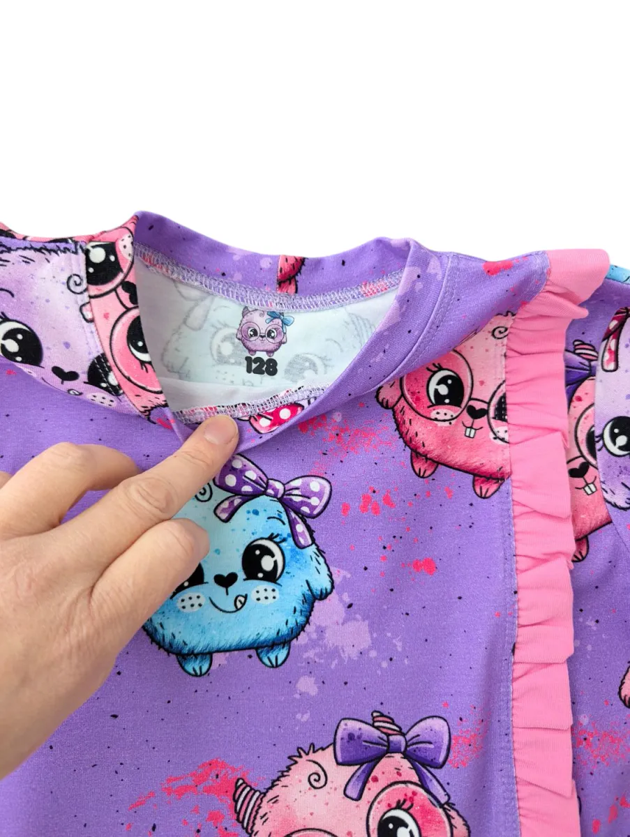 Topp str 128 - søte pelsdotter 