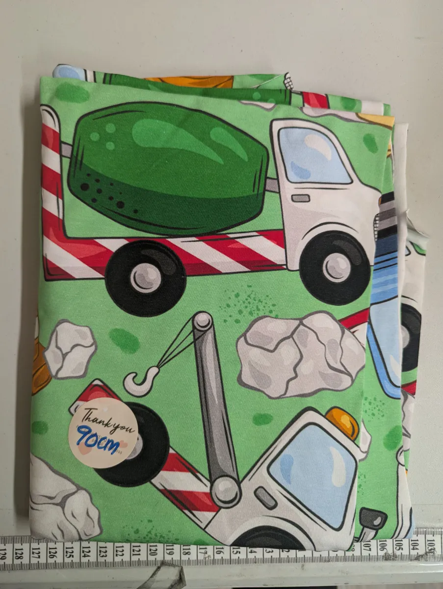 Nr 4 rest 90 cm jersey - stort print