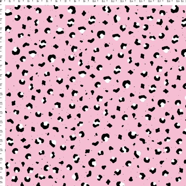 Hovedbilde Rosa Leopard Kombo - Jersey - Metervare