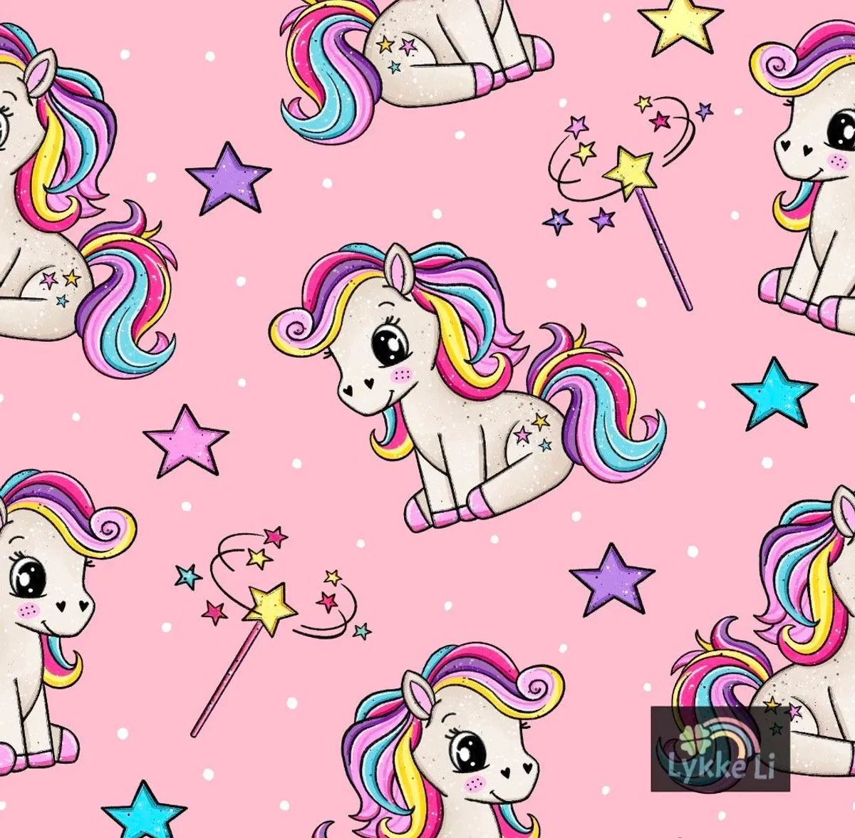 PollyPonni, rosa - French Terry - Metervare